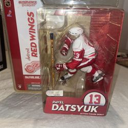 Pavel Datsyuk Detroit Red Wings McFarlane jersey action figure Nip Nhl HoF Fp