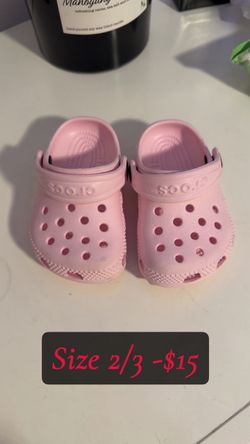 Crocs Classic Clogs Pink Size 2/3