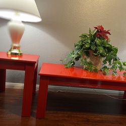 Milo Baughman for Thayer Coggin Formica Red Side Coffee Table 
