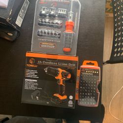 Cordless Drill  And Screwdriver Socket Set