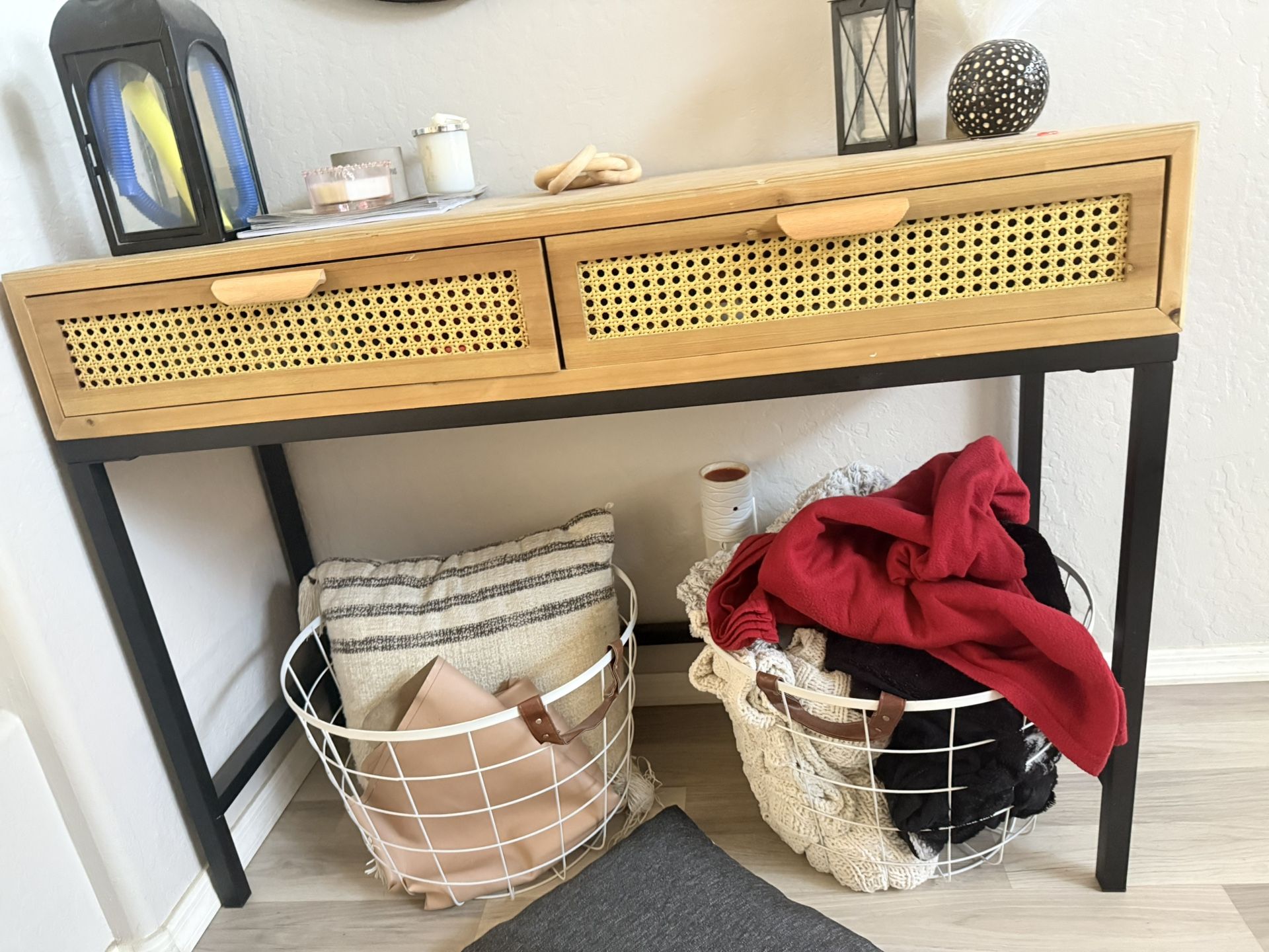 Rattan Console Table