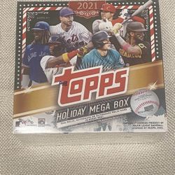 2021 Topps Baseball Trading Cards Factory Sealed Holiday Mega Box