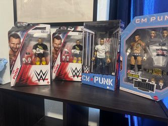 CM PUNK 4-FIGURE BUNDLE — WWE ELITE + ULTIMATE EDITION — $60
