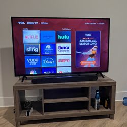 55 Inch 4k Smart Tv With TCL Sound Bar 