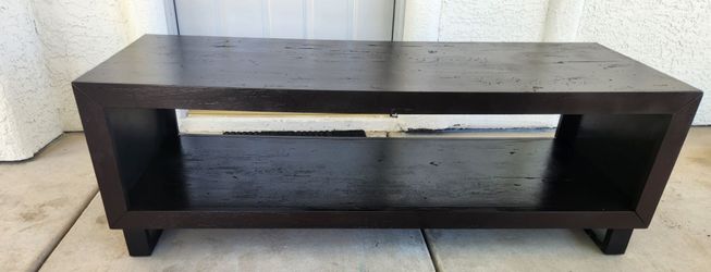 Walnut Brown Coffee Textured Table or TV Console