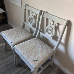 Chalk Painted Harp  Chairs. 