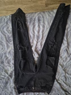 Black ripped jeans