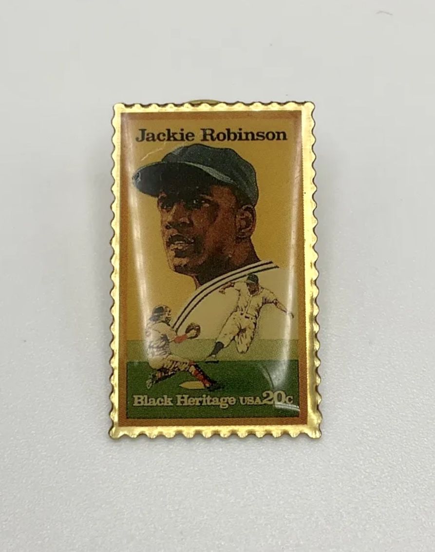 1982 USPS McDonald s African American Heritage Stamp Pin Series Jackie Robinson