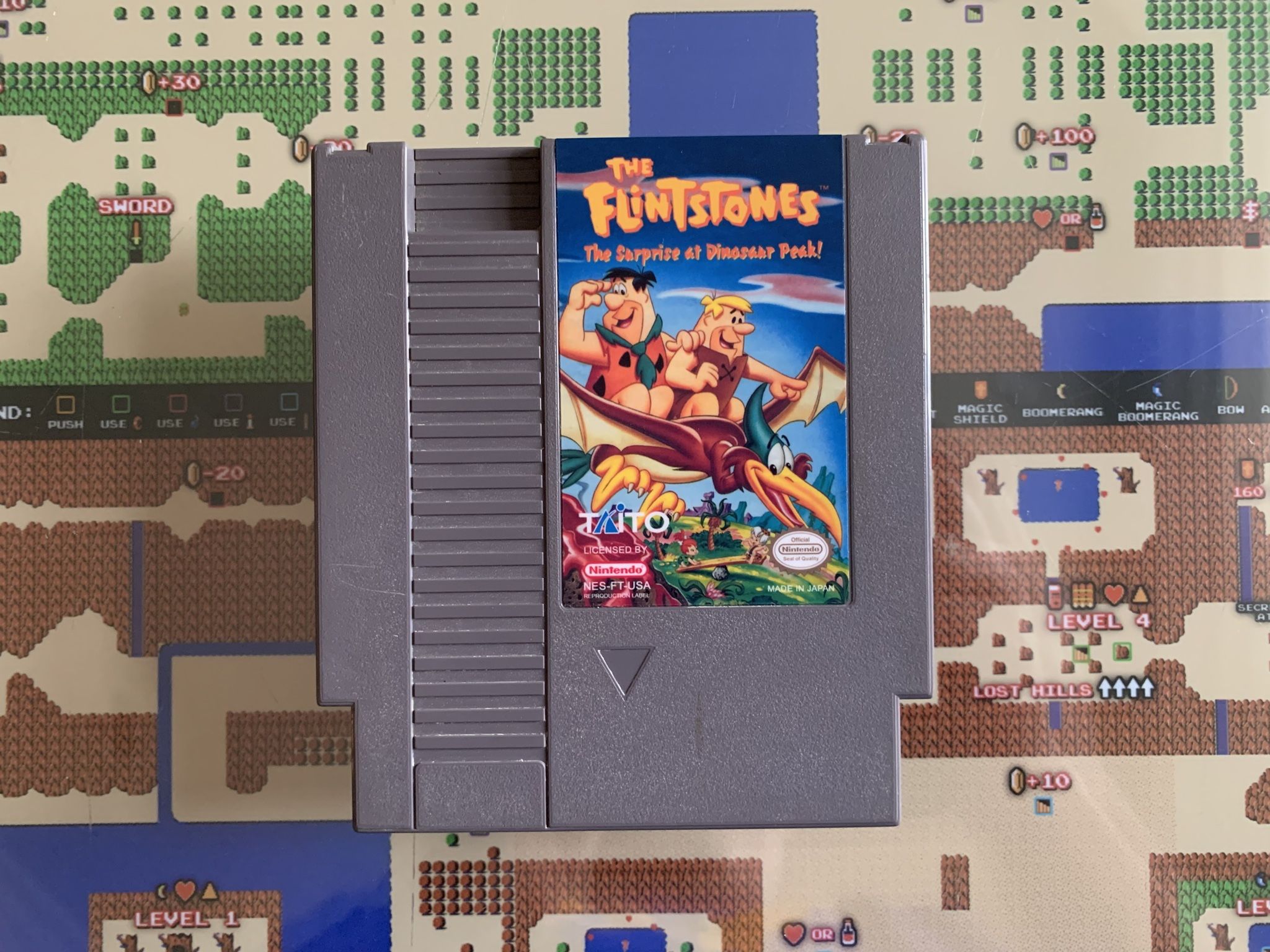 NES Nintendo Flintstones Surprise At Dinosaur Peak CUSTOM *Famicom Converter* Famiclone Reproduction Please Read Description 