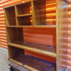 Wood bookcase shelf organizer stand