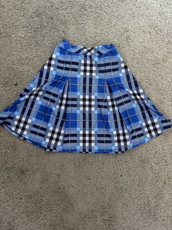Blue Checker Skirt 
