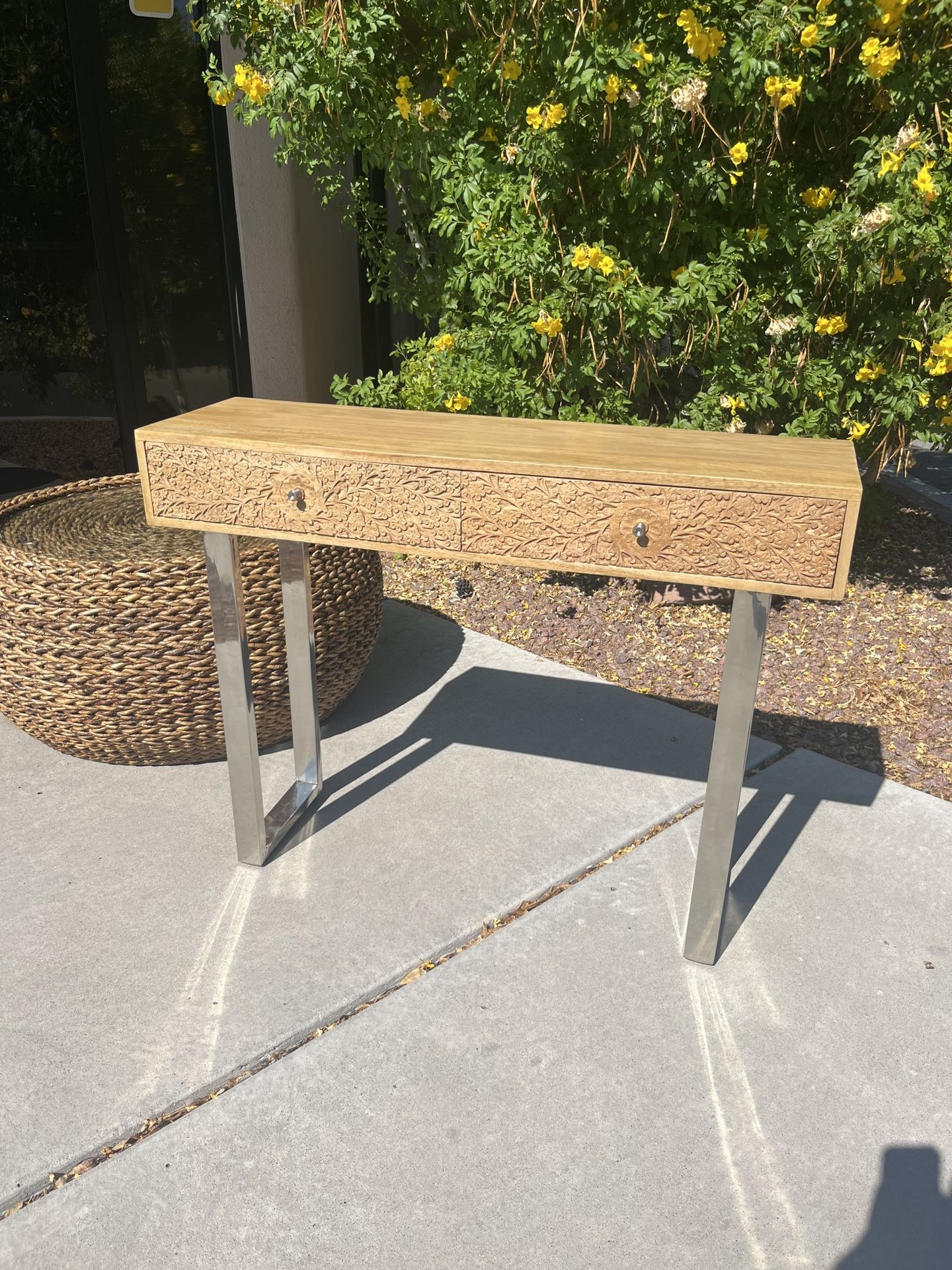 New 2 Drawer Console Table ( Can Deliver For $10 )