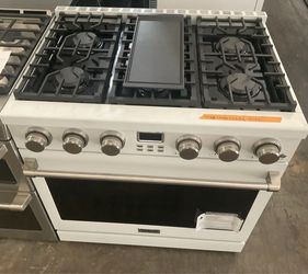 New!!! THOR 36 inch Gas Range in White Contemporary Professional