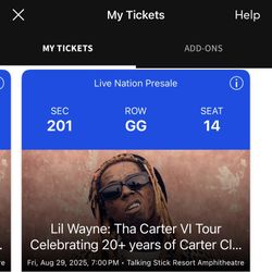 Selling 1 Ticket For Lil Wayne Concert