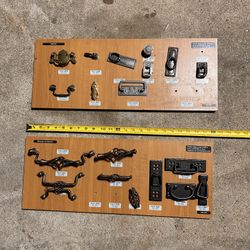 Hardware comes in a variety of styles, from rustic to modern, with finishes including stainless steel, black, bronze, and brass. 