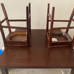 Brown Dining Table With 2 chairs 