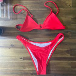 Women’s Red 2 Piece Bikini / Swimsuit 