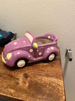 Ceramic Car-Shaped Planter