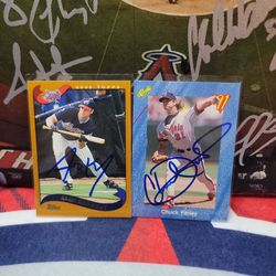 Angels Legends Adam Kennedy & Chuck Finley Autograph Baseball Cards