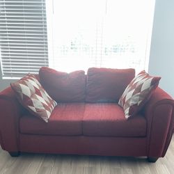 Red Loveseat Sofa 