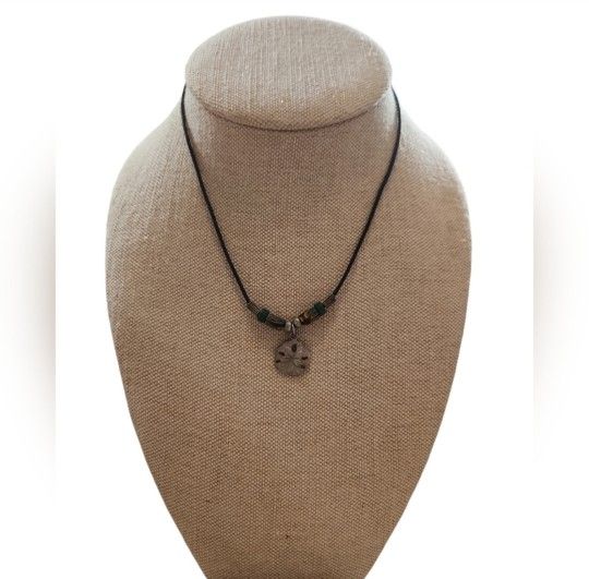 Silver Toned Sand Dollar Pendant Necklace 19"