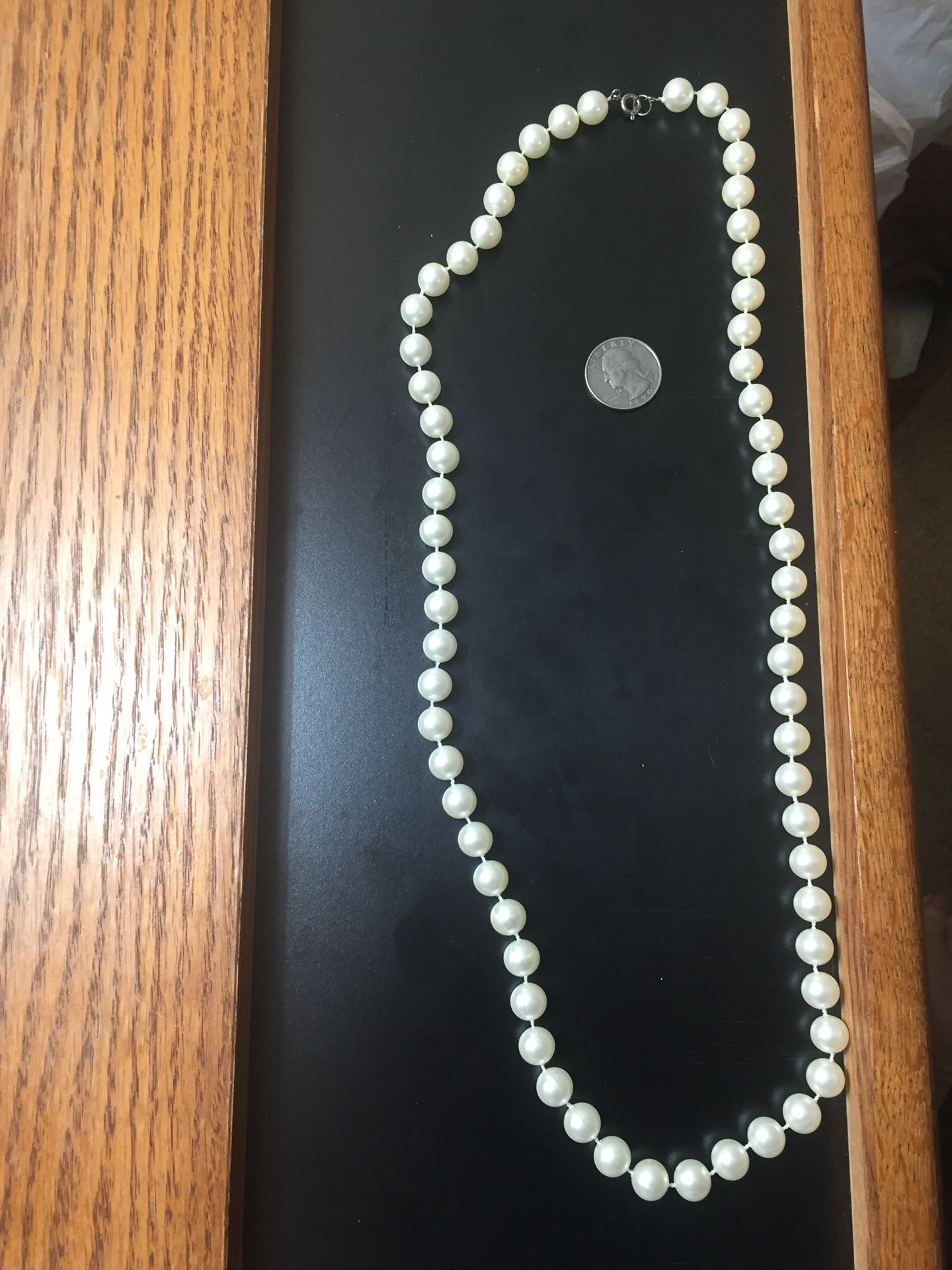 30” Faux Pearl Necklace