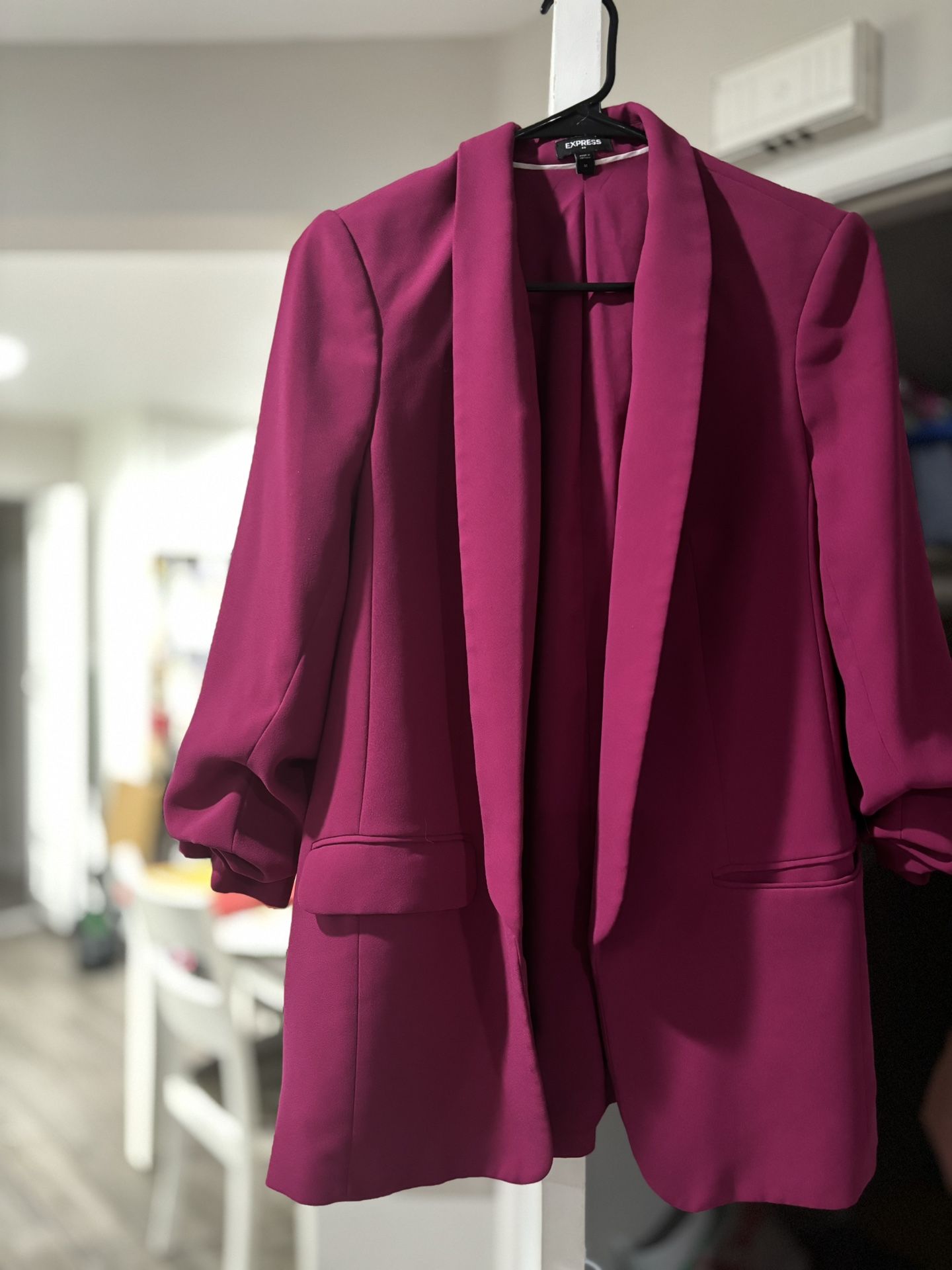 Magenta Pink 3/4 Sleeved Blazer from Express - Medium