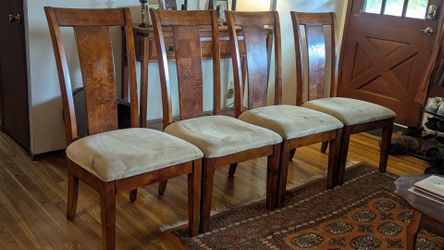 4 Wood Dining Room Chairs
