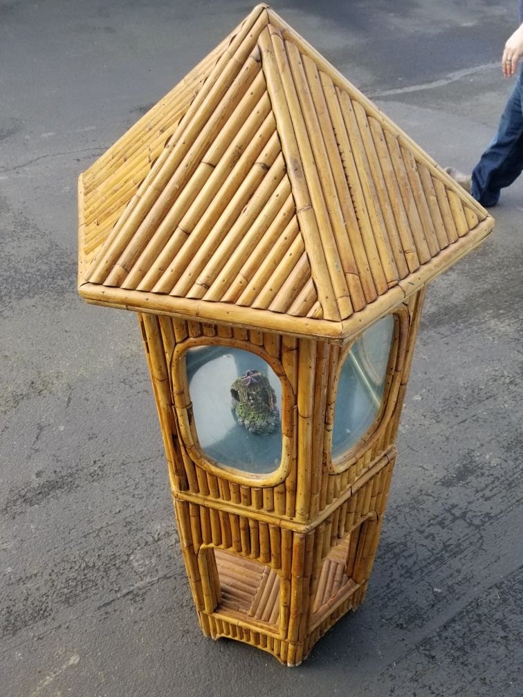 Antique Bamboo Fish-Tank+stand
