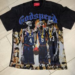 Godspeed T Shirt Out Of Many One Basketball