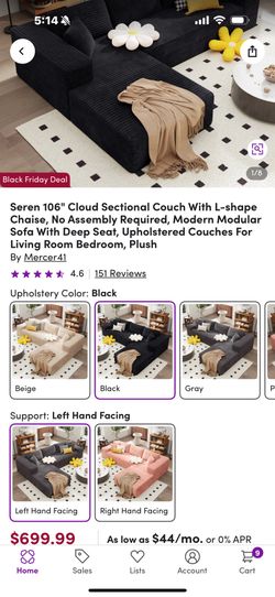 Wayfair Sectional Cloud Couch