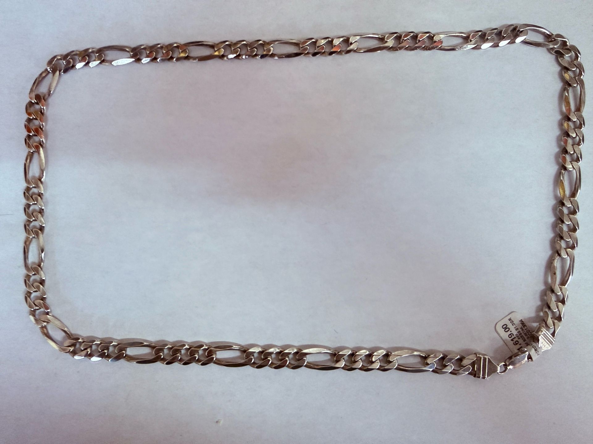 28” Sterling Silver Figaro Chain