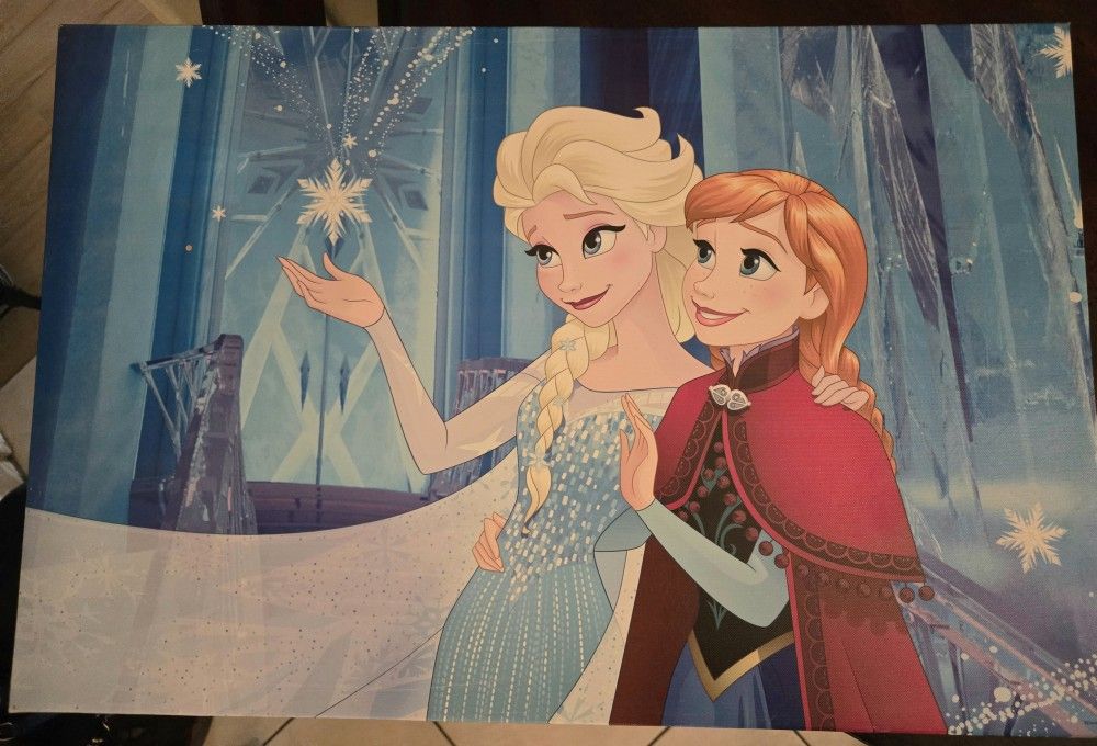 Large Frozen Scene on Canvas