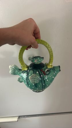 Vintage Tea Pot Pufferfish