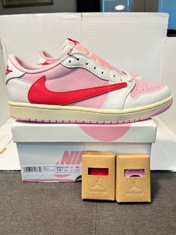 Nike Jordan 1 Low Travis Scott Tropical Pink Shoes Size 10.5 Men + More