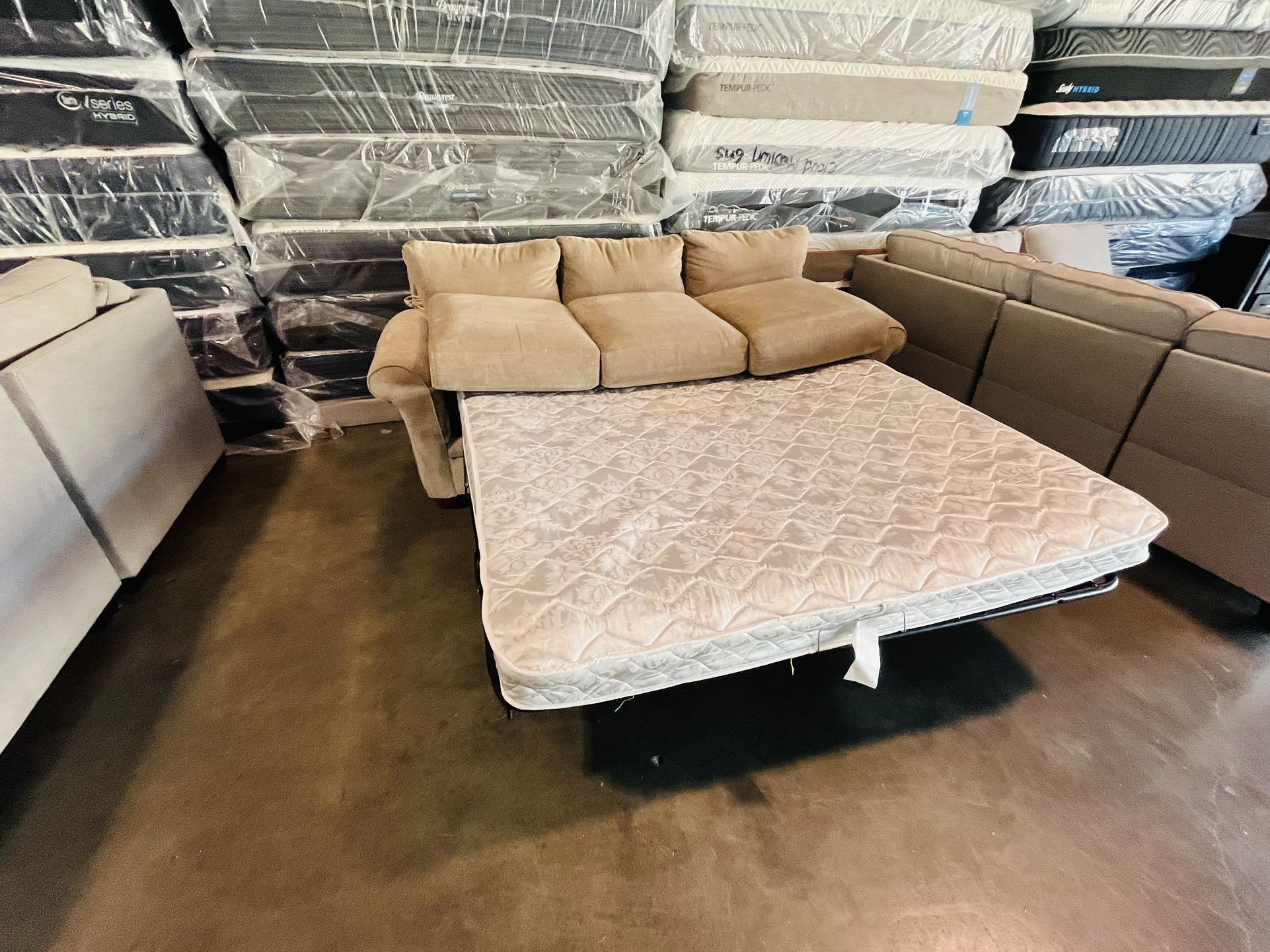 Beige Sleeper Sofa