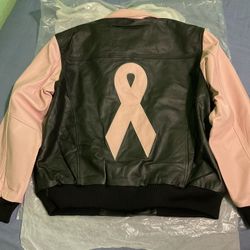 Women’s Outerwear Leather Breast Cancer Jacket