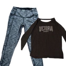 Victoria Secret Sport 2 Pc Set Top S Bottoms M (Top Oversized)