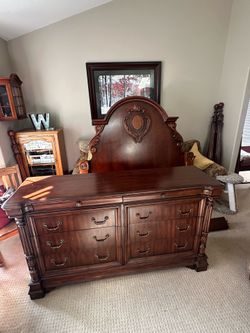 Bedroom set , queen bed frame.