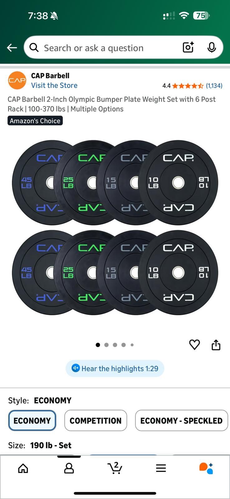 CAP Barbell Weight Set