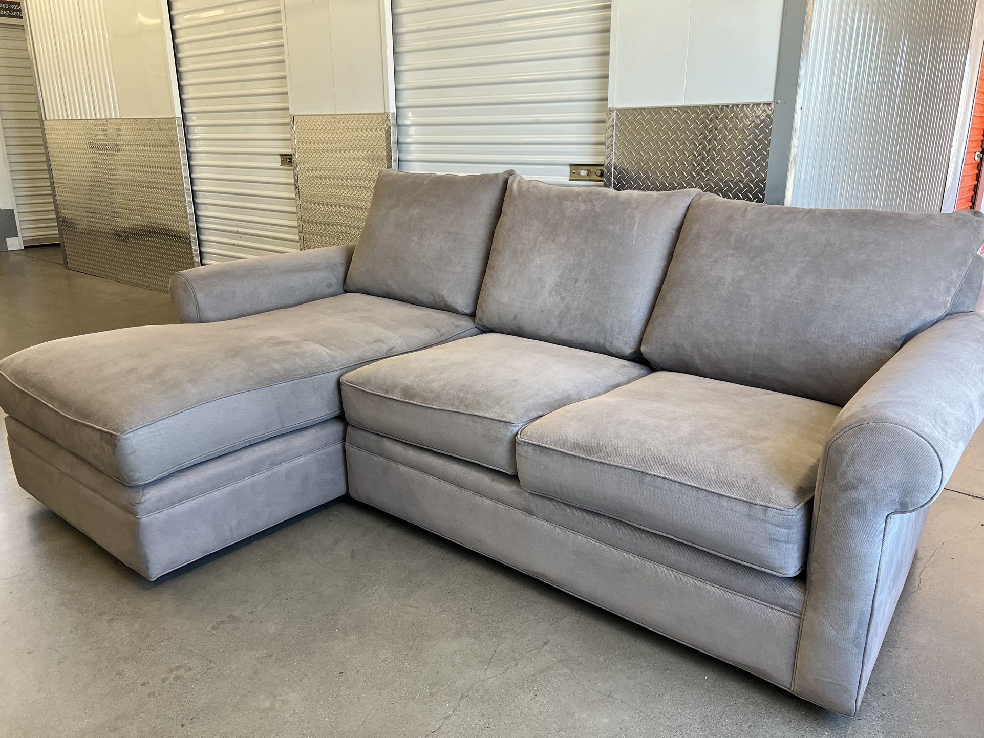 FREE LOCAL DELIVERY – Macy’s Gray Sectional Couch – Professionally Cleaned