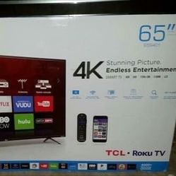 65 “ Inch TCL Roku 4k Smart Tv 
