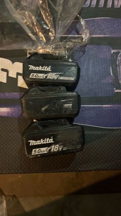 Makita 5.0Ah 18v batteries