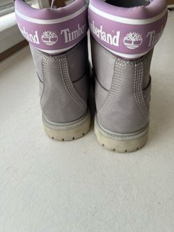 Timberland Boots Gray Purple Collar