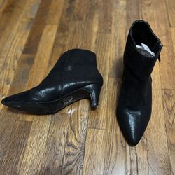 Shimmery Black Bootie Heels Size 9 