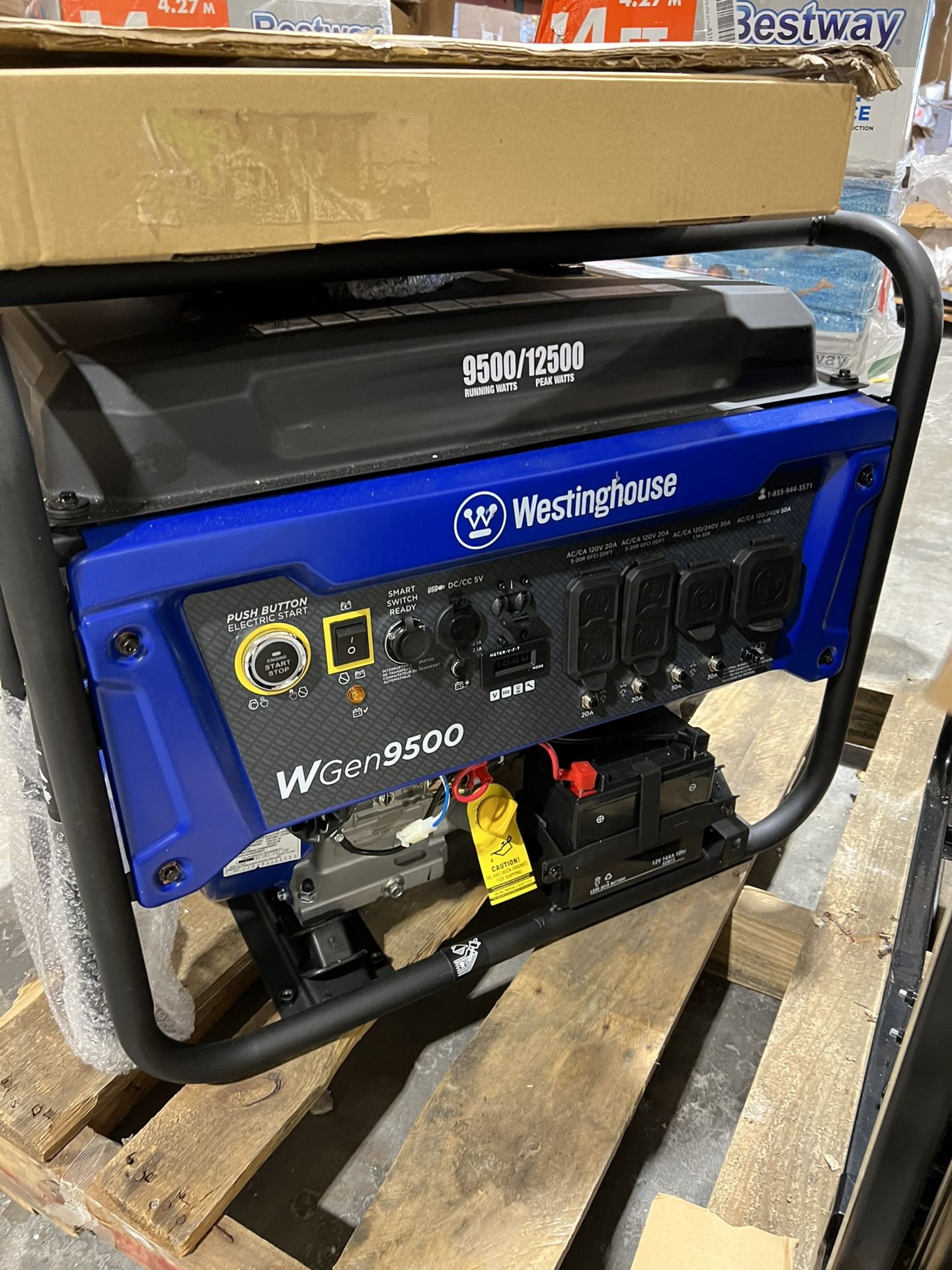 22 Westinghouse 12500 Watt Home Backup Portable Generator, Remote