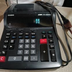 Vintage Casio 12 Digit Professional Desktop Printer Calculator Two Colors Printer Display And It Works 120 Volt 1970s