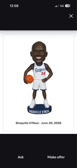 Dodgers Shaq bobblehead 6/20