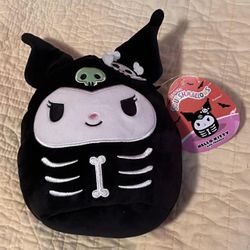 Sanrio Kuromi Halloween Skull 8” Squishmallow NWT 