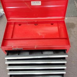 Homak 6 Drawers Steel Tool Box 26x13x19"